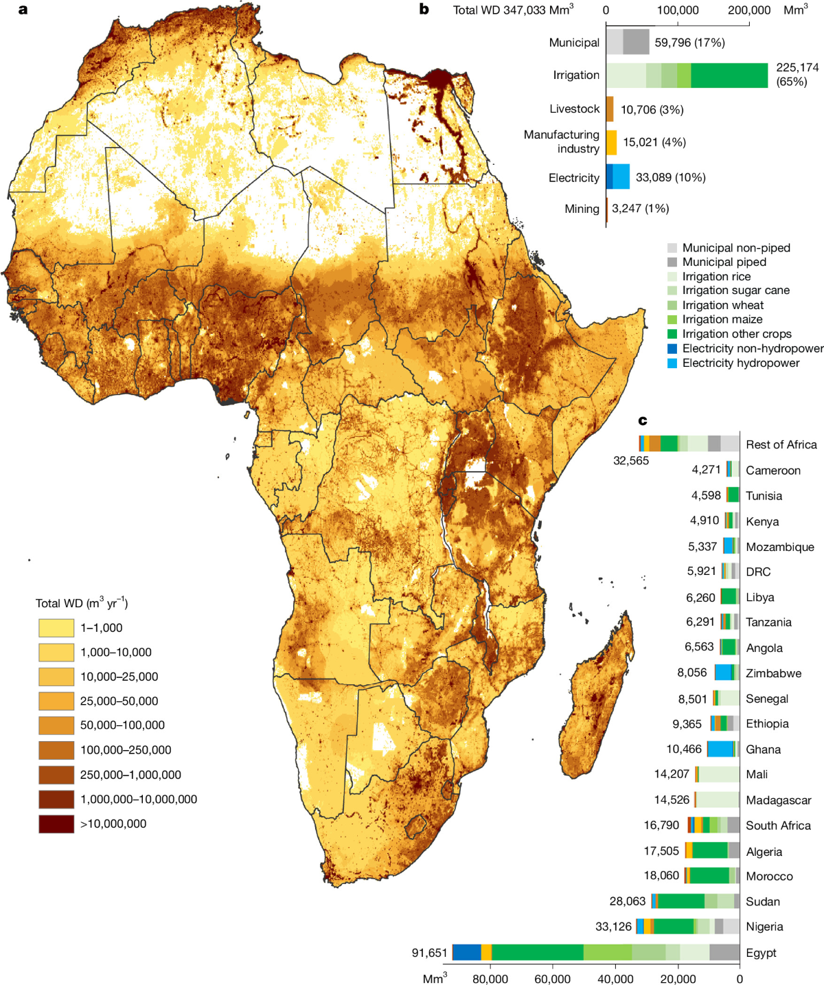 Fig. 1 of the paper: Total WD for Africa in 2020.